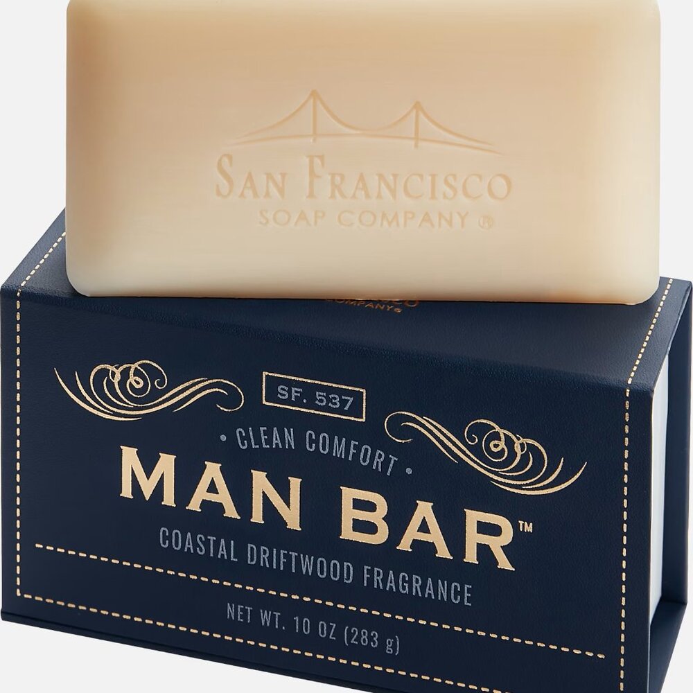 San Francisco Soap Co. Man Bar Clean Comfort Coastal Driftwood Soap